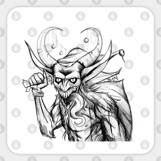 Krampus Sticker by jorge_lebeau